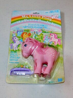 1983 Hasbro G1 My Little Pony MLP Cotton Candy Year One Figure MOC New Canadian